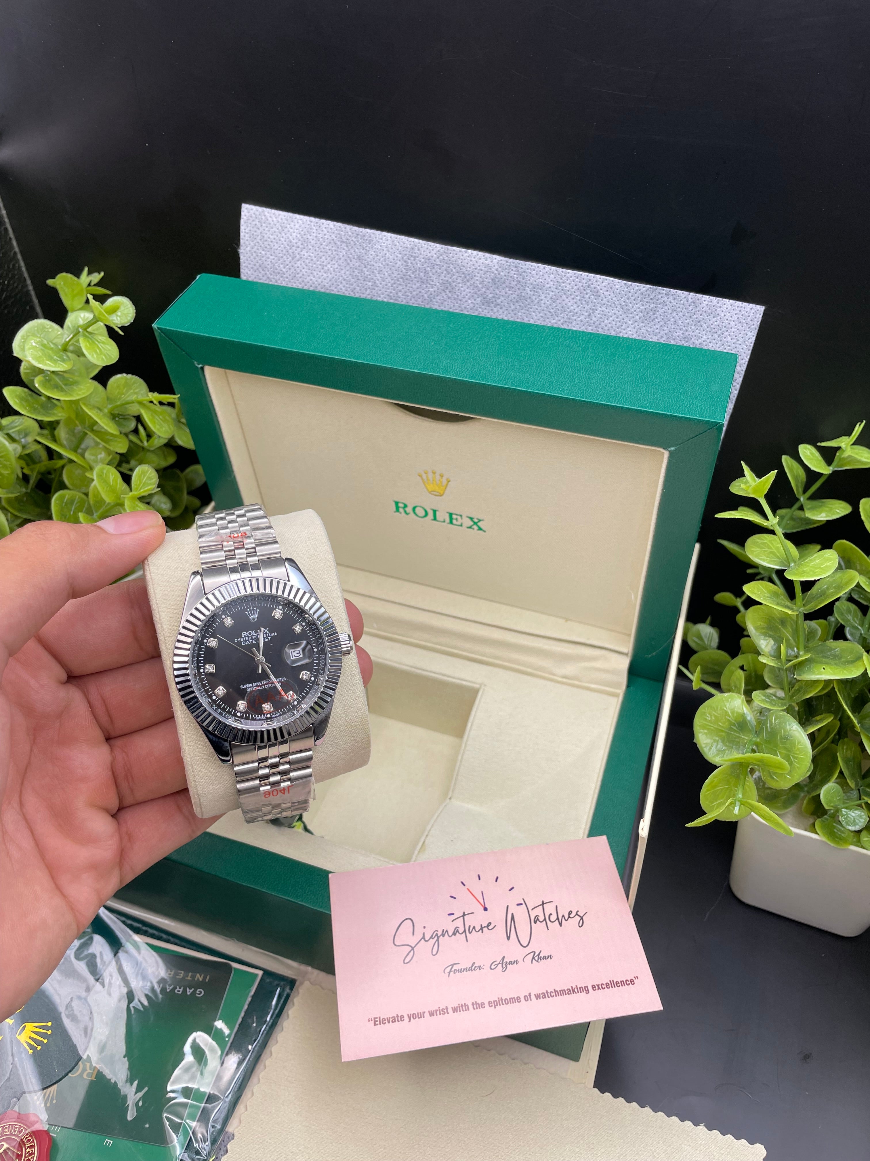 Rolex Date Just Black (Quartz)