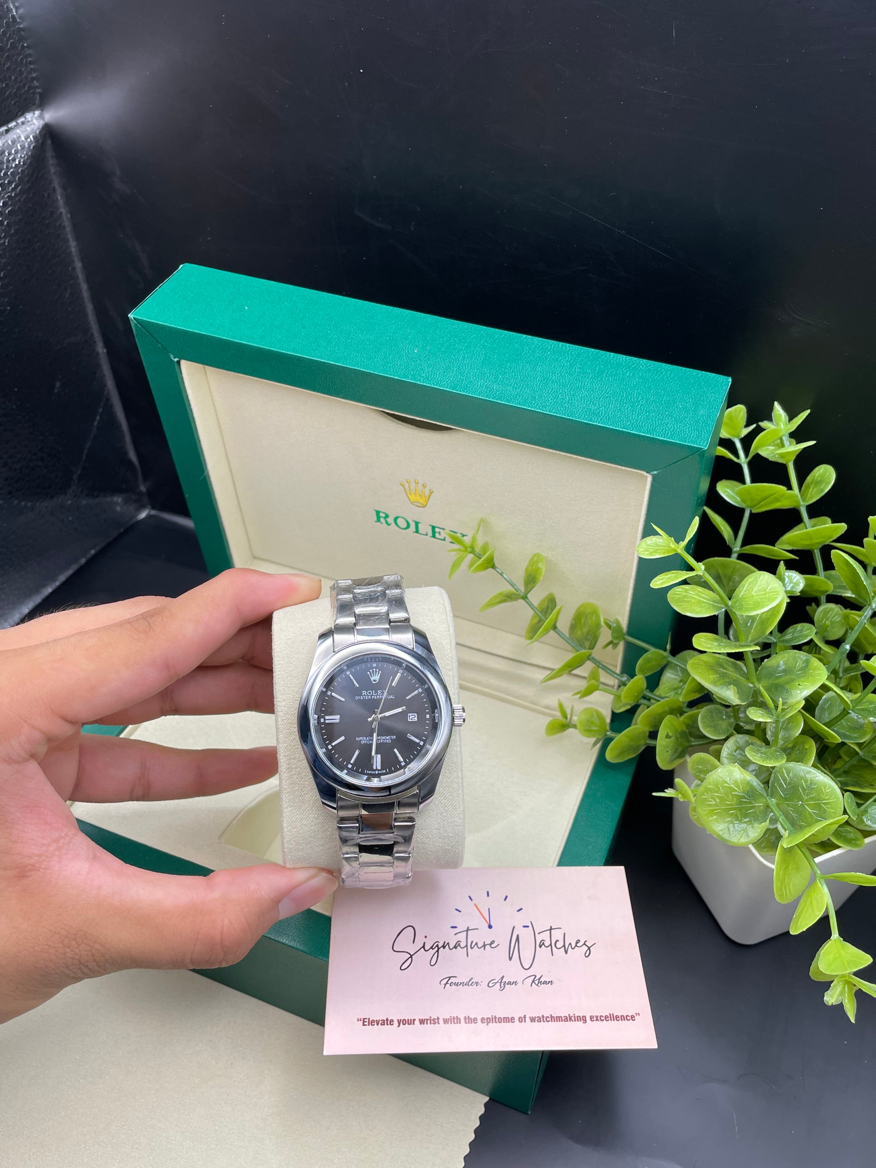 Rolex Date Just Black (Quartz)